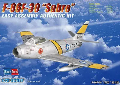 

Hobby Boss 80258 1/72 F-86F-30 Sabre Fighter Bomber Static Model Aircraft Plane TH06205-SMT2