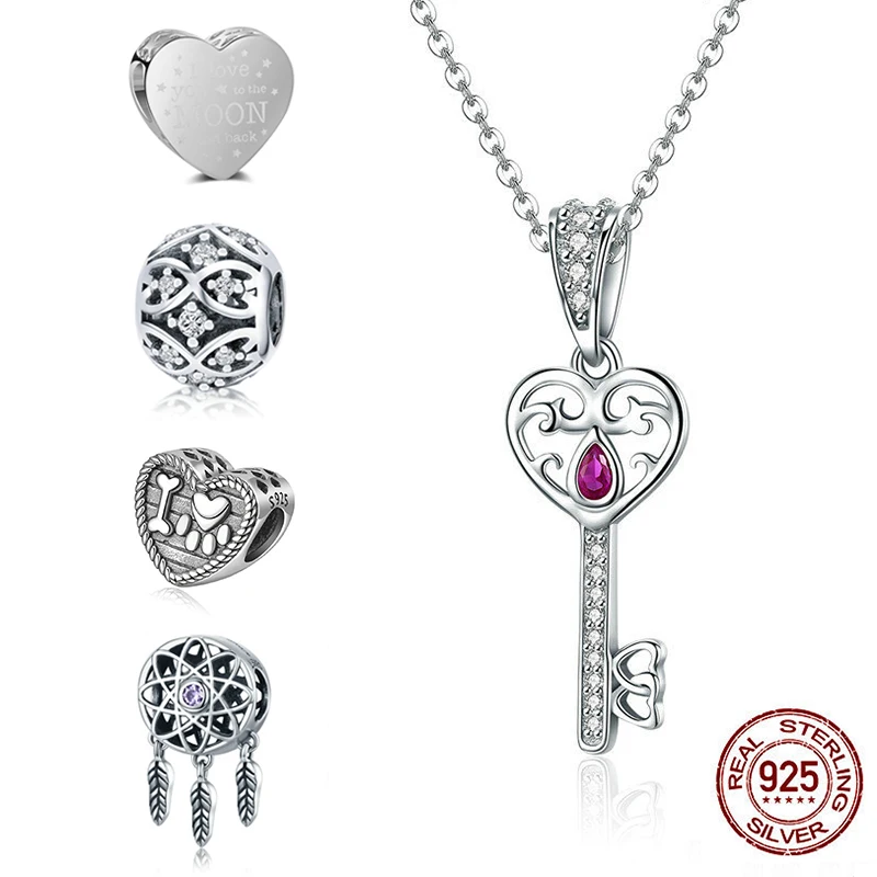 Женское ожерелье из серебра 2019 пробы с Шармами|Бусины| |