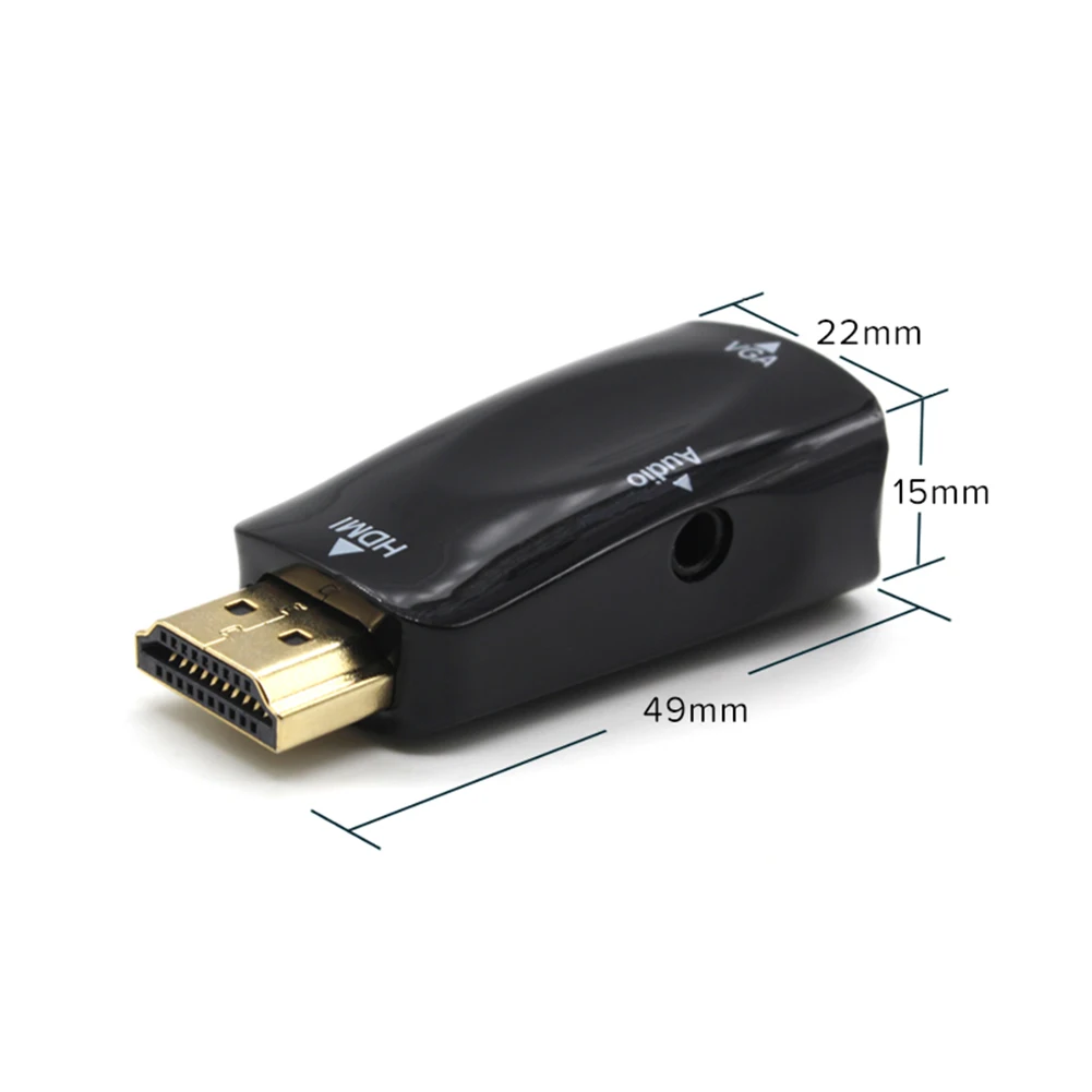 1080P HDMI к VGA Женский адаптер видео конвертер 3 5 мм аудио Выход USB передачи