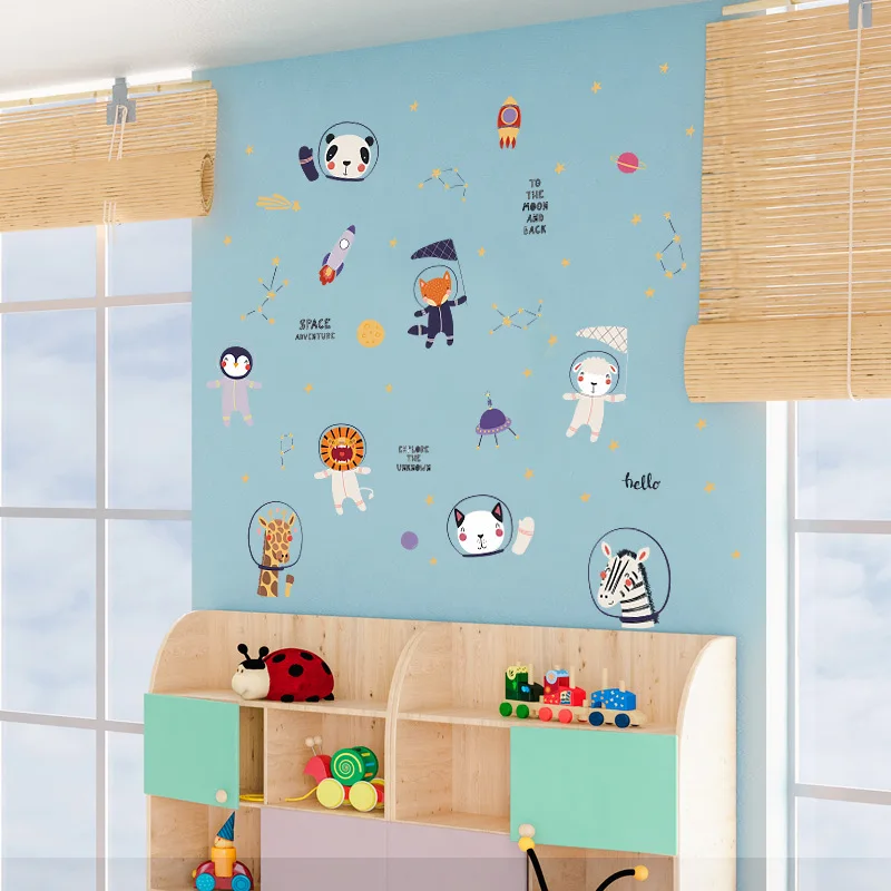 Zollor космические животные Explorer DIY наклейки на стену Ins звезды Dreamer прекрасный дом