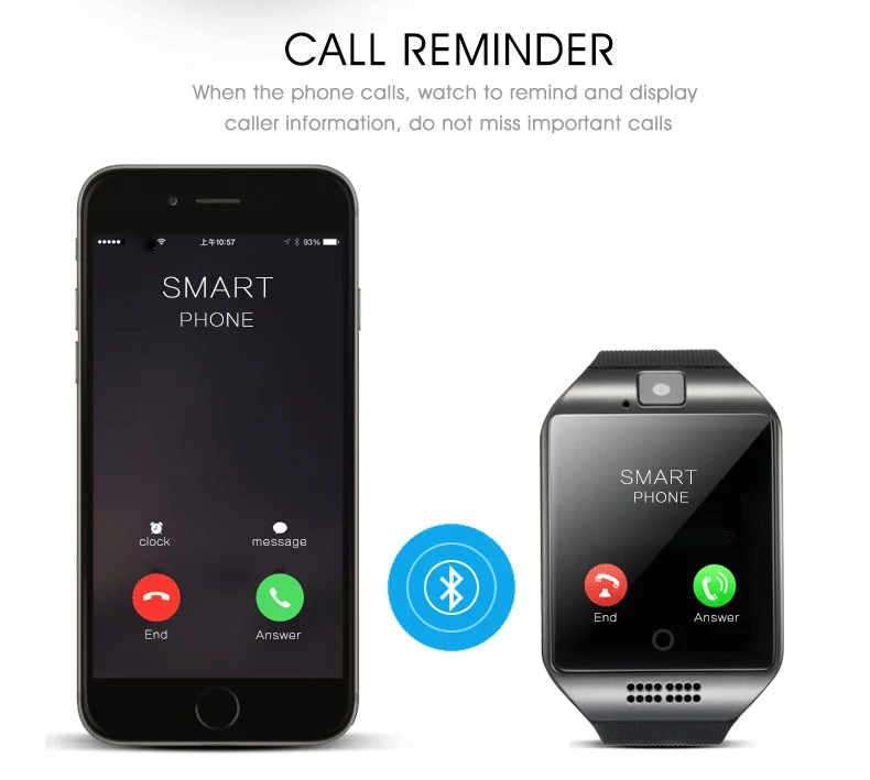 Новые умные часы Q18 для мужчин и женщин Детские Смарт с sim картой TF Bluetooth телефона