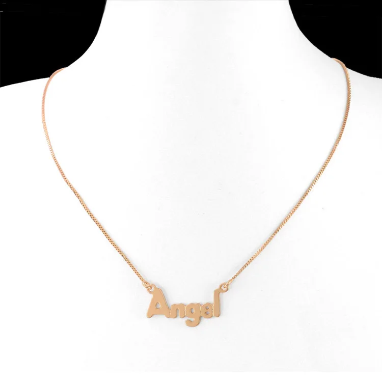 

35CM Angel Gold Pendant Necklaces Kids Baby Jewelry Baptism Collar Pendentif Bebe Collanes Bambina Colier Kolye Bebek N0605