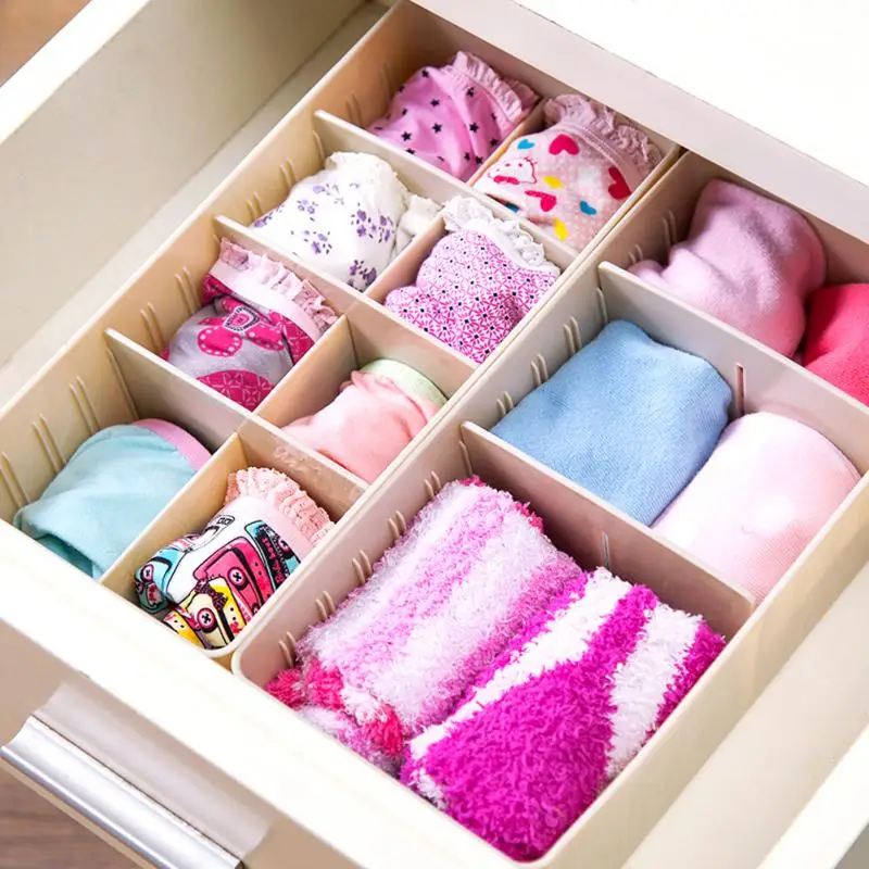 Регулируемый нижнее белье контейнер для хранения бюстгалтеров трусики Галстуки