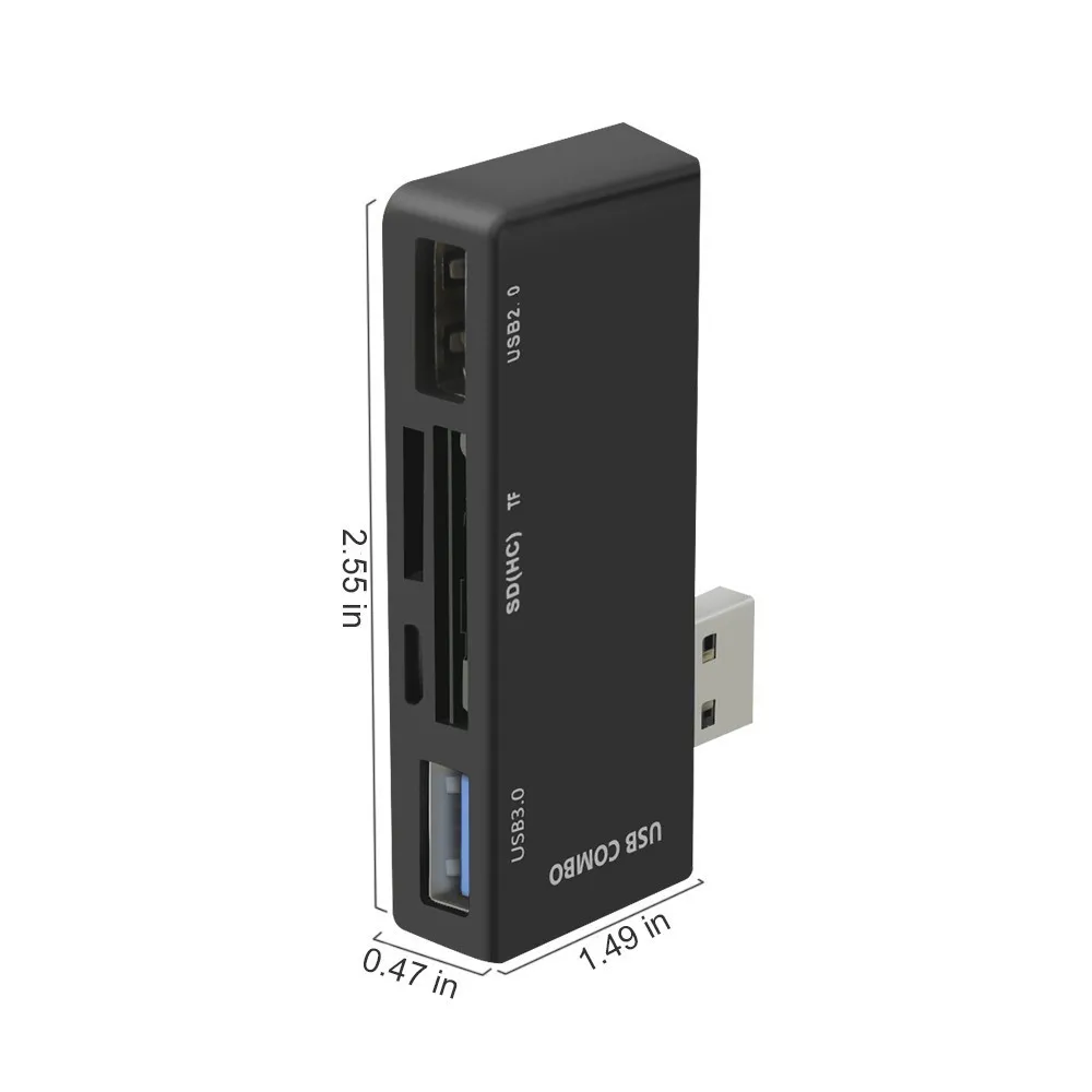 Многофункциональный usb хаб CHUYI комбинированный с 2 портами USB 0/3 0 картридером SD/TF