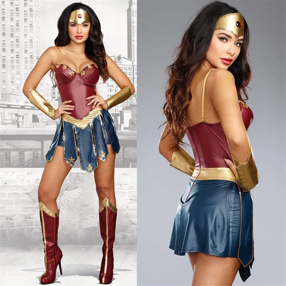 Супергерл Чудо Женщина Косплей Взрослый Костюм Суперженщины для женщин Бэтмен