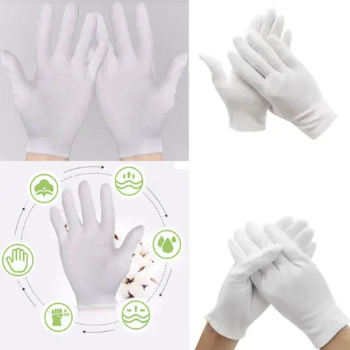 Unisex Women Men White Cotton Formal Tuxedo Gloves Guard Honor Glove 6pairs | Аксессуары для одежды