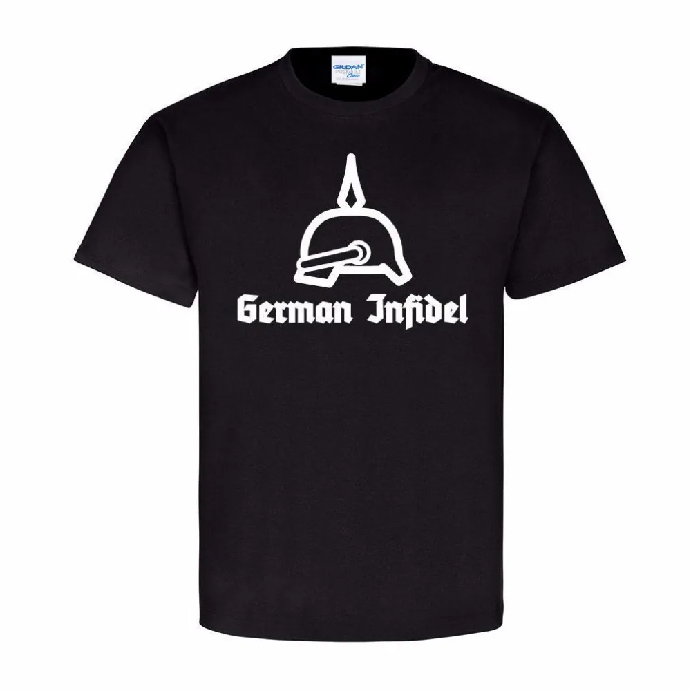 Новое поступление мужская футболка Летний стиль немецкий Infidel Pickelhaube e Unglaubiger make