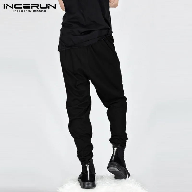 

INCERUN Streetwear Men Harem Pants Joggers Zipper Fashion Irregular Trousers Men Hiphop Loose Casual Pants Pantalon Hombre S-5XL