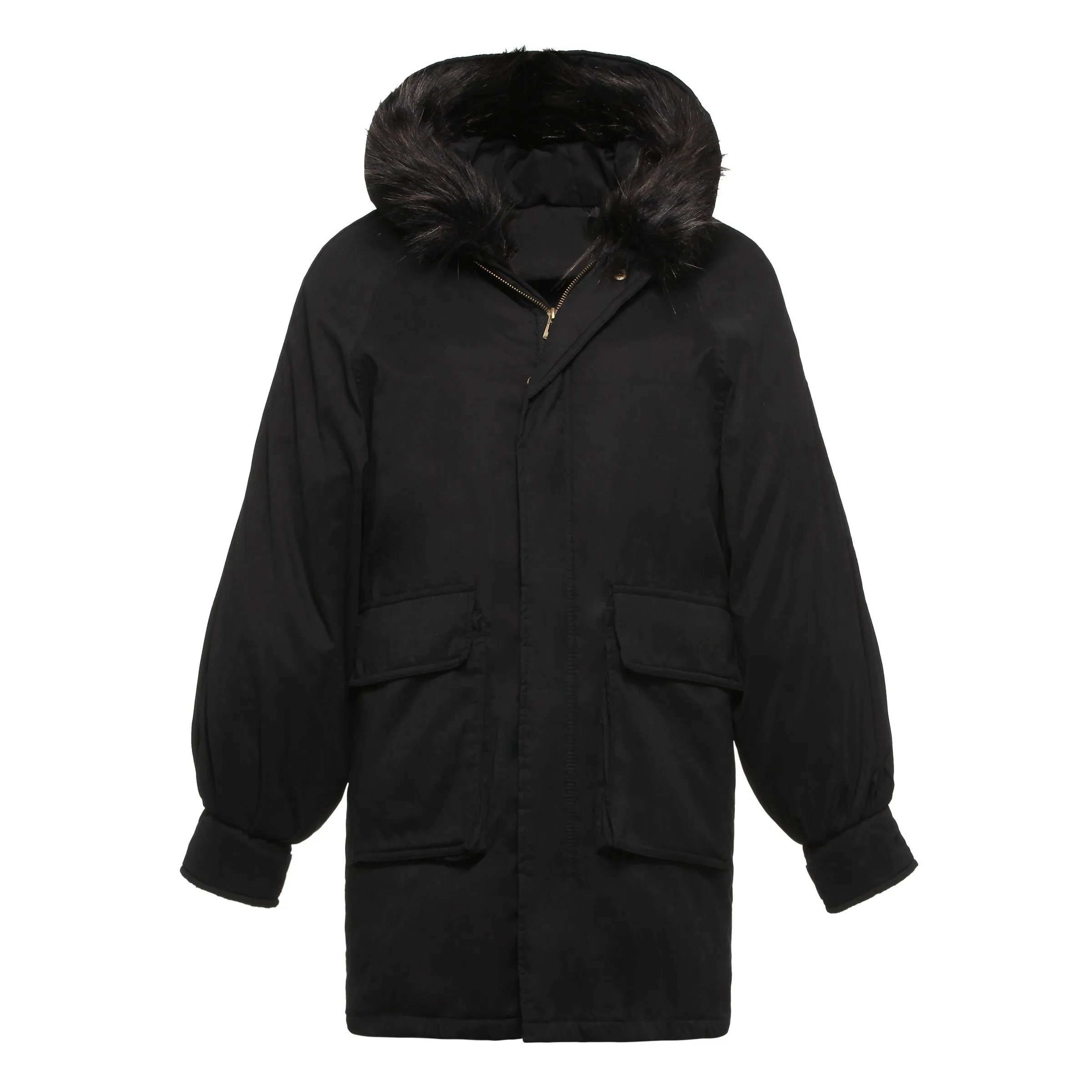Women Parkas Winter Warm Gothic OL Black Plus Size Casual Loose Thick Hooded Tops Zipper Female Fashion Cotton Coats Overcoats | Женская