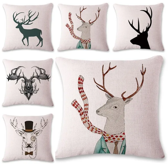 Прекрасный elk белье девушка сердце Британский чехол для диванные декоративные
