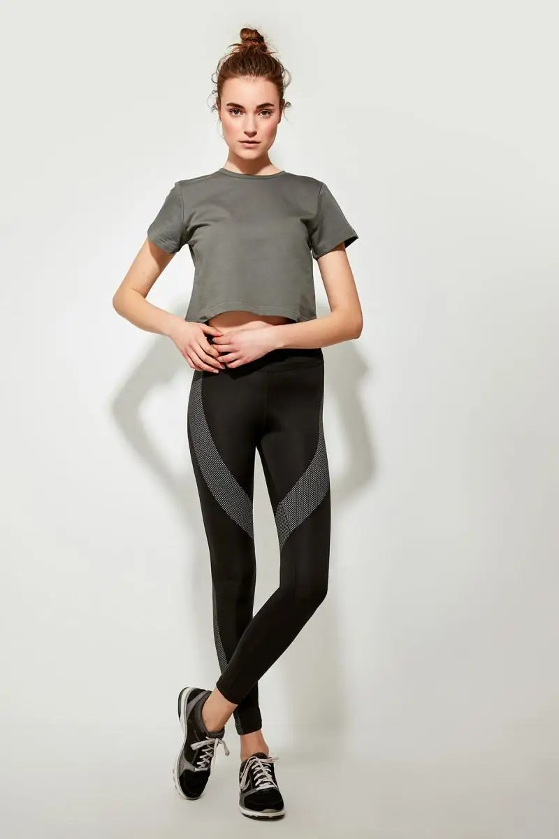 Trendyol черные спортивные Леггинсы TWOSS19YN0165 | Женская одежда