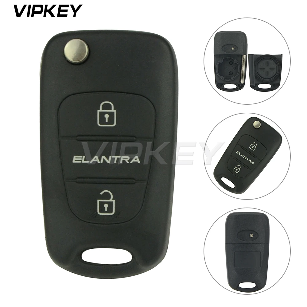 

Remotekey 3 button TOY48 Folding remote car key shell case for Hyundai Elantra 2001 2002 2003 key blanks