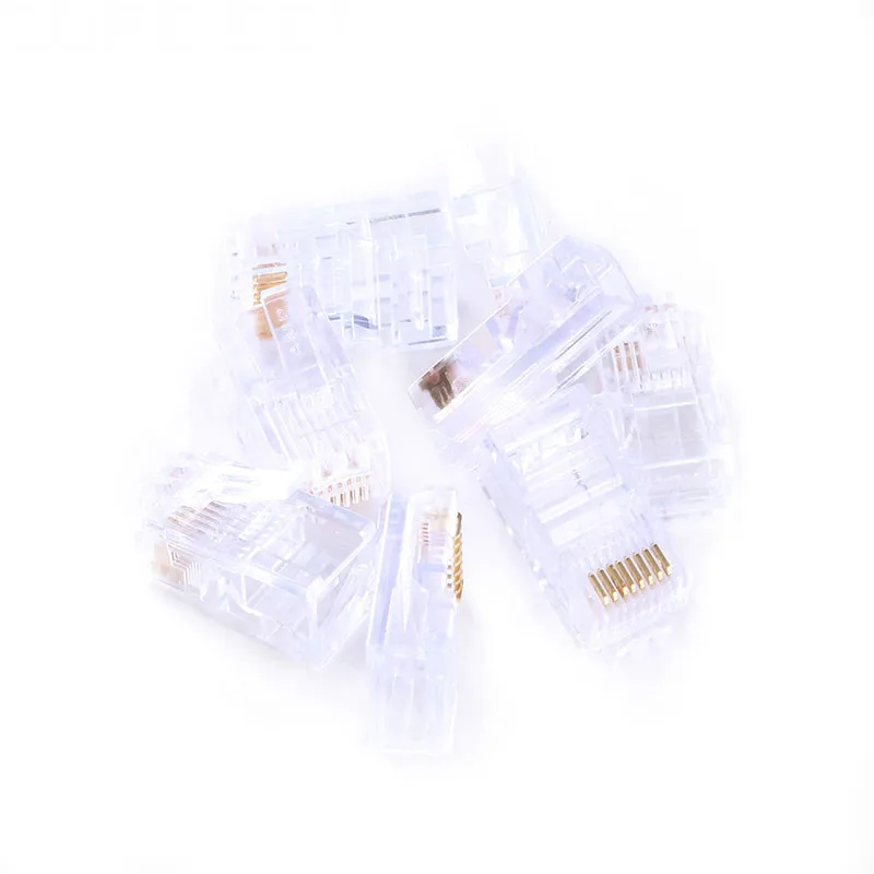 Позолоченные сетевые кабели RJ45 Модульный штекер Cat5 CAT5e разъем 8P8C utp