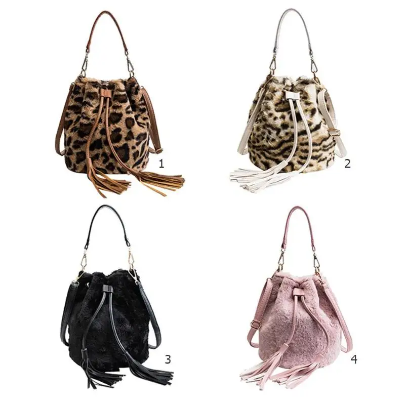 Леопардовый Drawstring Bucket Bag For Для женщин моды Малый Посланник Crossbody сумки известный