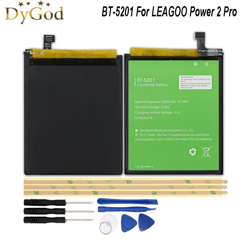 

4000 мАч для LEAGOO Power 2 Pro батарея Высокое качество Мобильный телефон запасная батарея BT-5201 для LEAGOO Power 2 Pro с инструментами