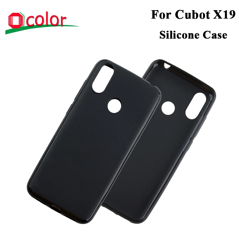 Черный силиконовый чехол ocolor для Cubot X19 защитный мягкий накладка из ТПУ мобильный