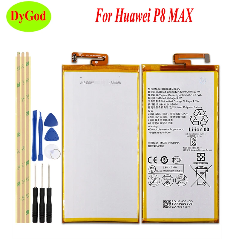 4230mAh HB3665D2EBC батарея Замена для Huawei P8 MAX батареи Bateria смартфон с