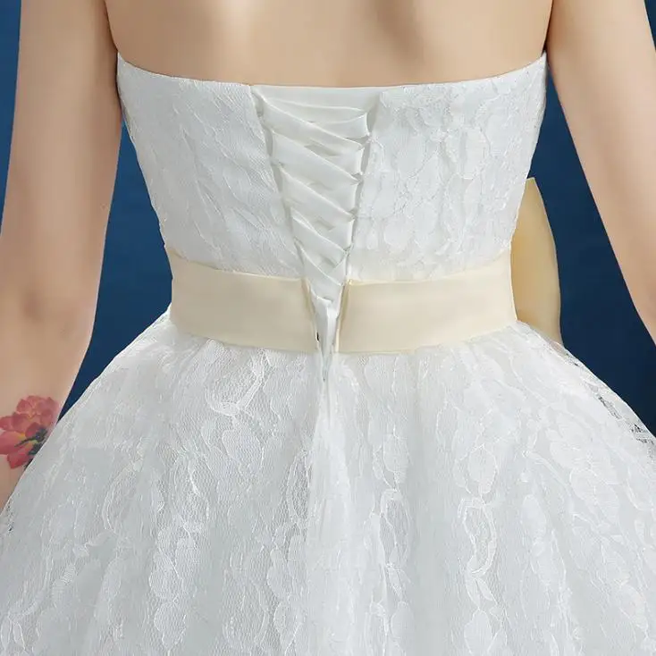 Вечернее кружевное платье LASONCE без бретелек с многоярусной вышивкой свадебные