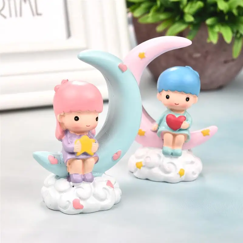 Романтический мальчик девочка Смола статуэтка для украшения дома аксессуары