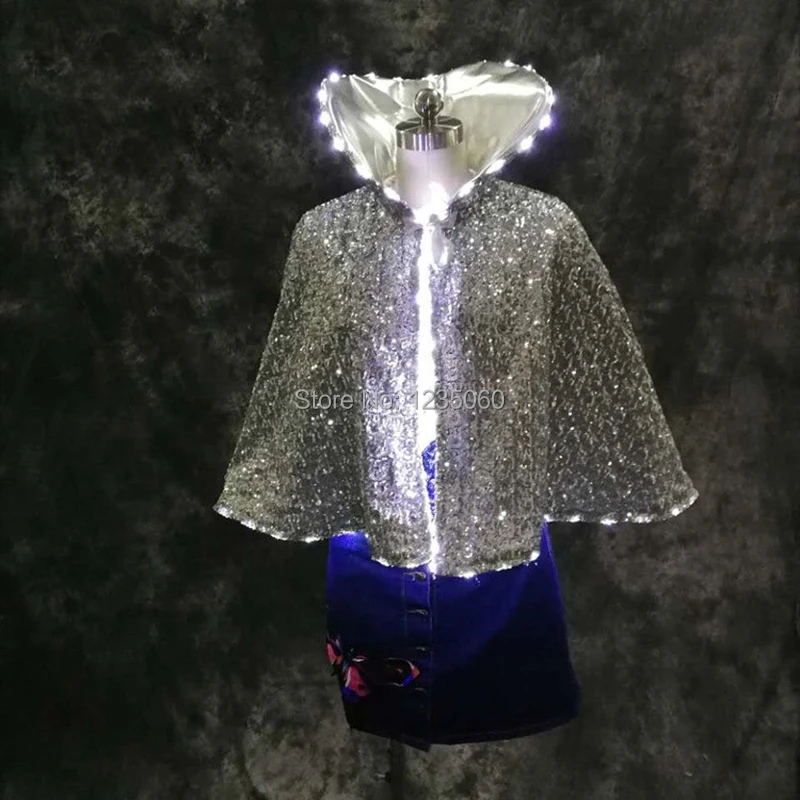 Free shipping high quality LED luminous clothing cloak bar night shop stage props lady Crown Tiara | Дом и сад