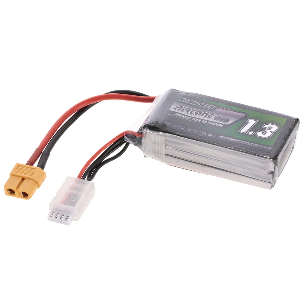 11 1 V 1300mAh 30C 3S перезаряжаемая Li Po батарея с штепсельной вилкой XT60 для RC гоночного