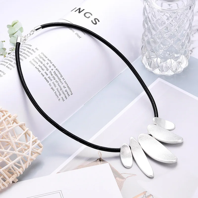 Ожерелье чокер женское из металлического сплава в этническом стиле цепь черного