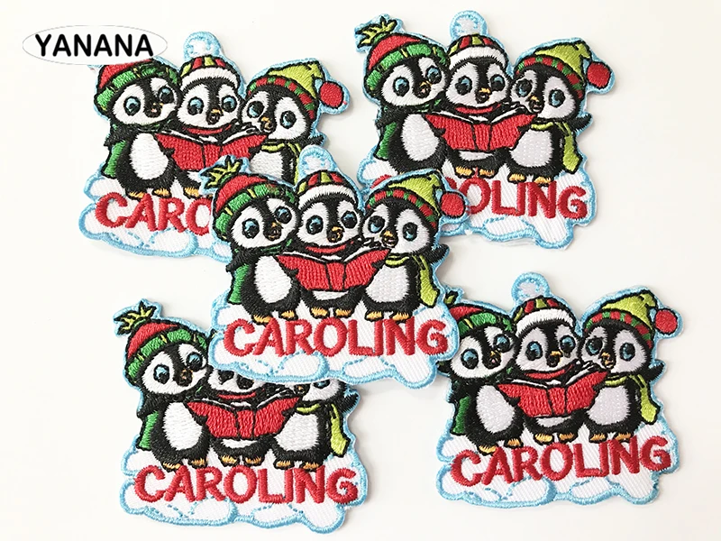 penguin singing caroling Clothing Decoration Patch Iron on | Дом и сад