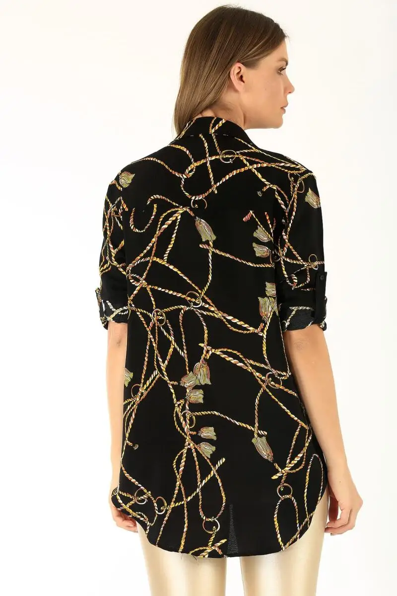 Размер частный респект женский черный узор спереди короткий и длинный сзади креп