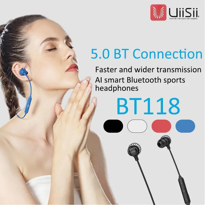 Для UiiSii BT118 Беспроводная bluetooth-гарнитура 5 0 Беспроводные наушники с ушами
