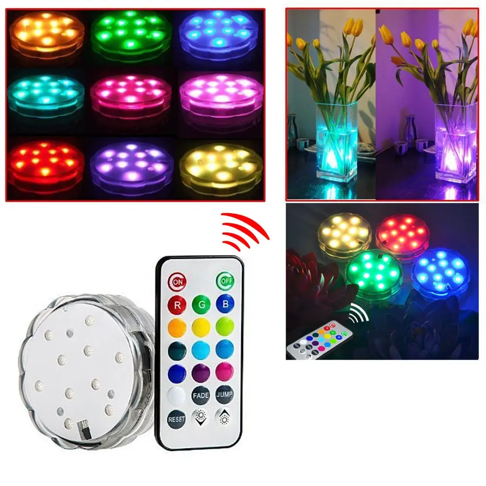 1 шт. погружной светодиодный RGB разноцветный Водонепроницаемый Цветочный