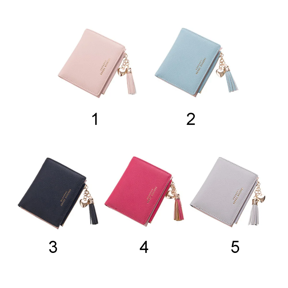 Женский складной кошелек из искусственной кожи для девочек короткая мини сумка