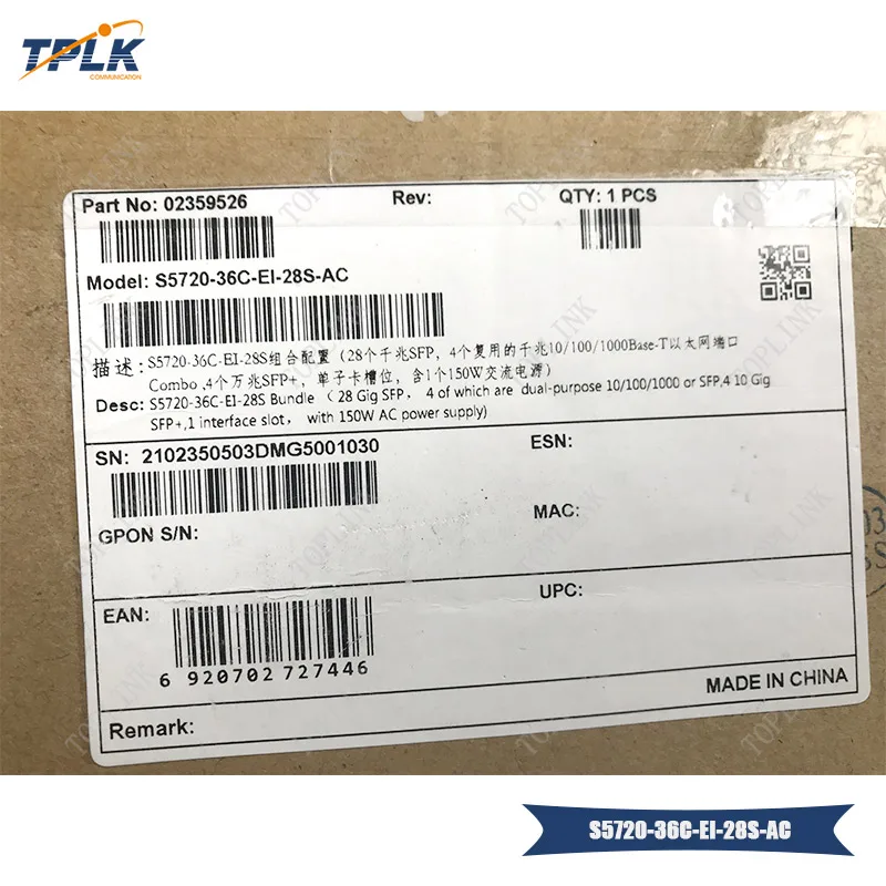 Горячая породукц оригинальный S5720 коммутатор серии S5720-36C-EI-28S-AC Ethernet 28-Порты и