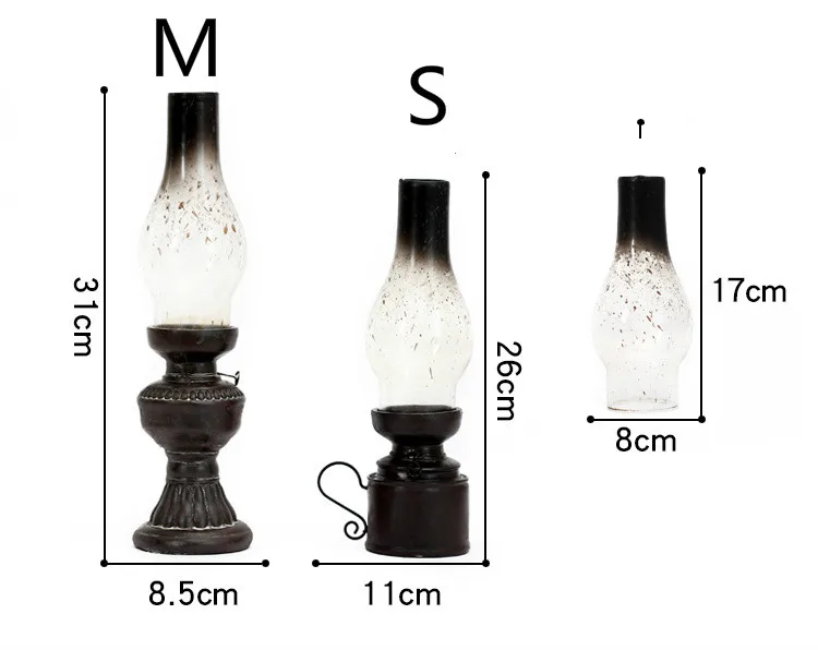 Творческие изделия из смолы Ностальгический керосин лампа подсвечники