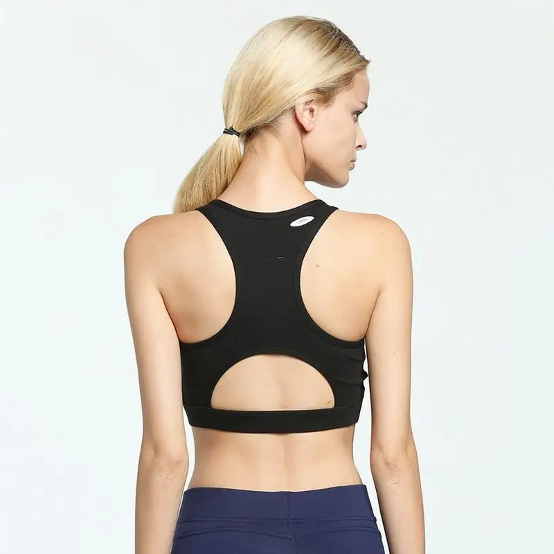 Workout Stretch Tank Top Women Push Up Sports Bra Yoga Vest Running Padded Underwear Seamless Brassiere top deportivo mujer | Спорт и