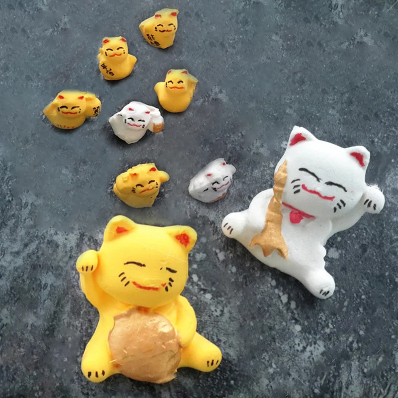 Lucky Fortune Cat Силиконовые помадные формы для украшения торта бытовой выпечки