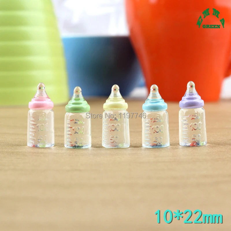 

3D Feeding Bottle 10pcs 10x10x22mm Resin Cabochons Scrapbook Craft 10mm DIY Embellishments Phone Decor Headwear Accessories