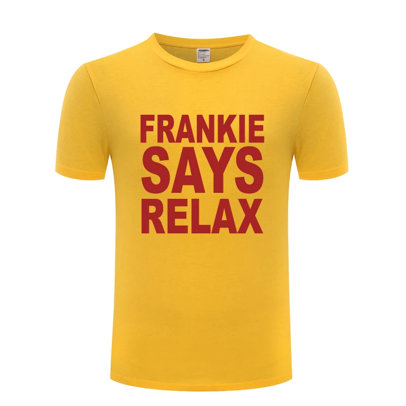 Забавная креативная Мужская футболка Frankie Say Relax новинка 2018 хлопковая