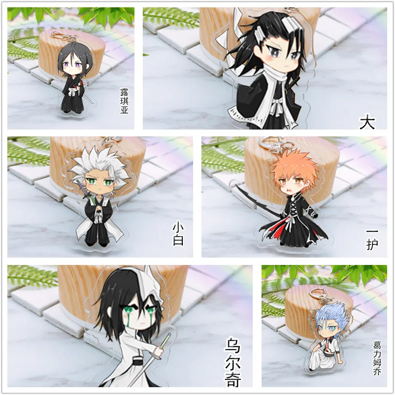 10 шт./лот аниме отбеливатель акриловый брелок игрушка Kurosaki ichigo рукава фигурка