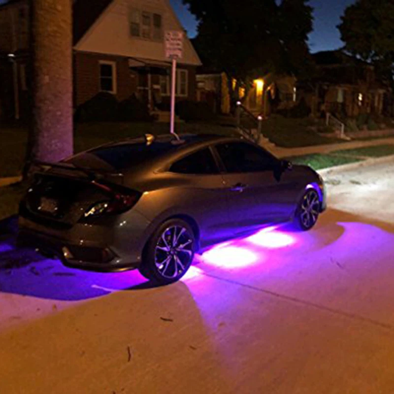 8 шт. Rgb Led Rock Light многоцветный неоновый светодиодный свет комплект с Bluetooth