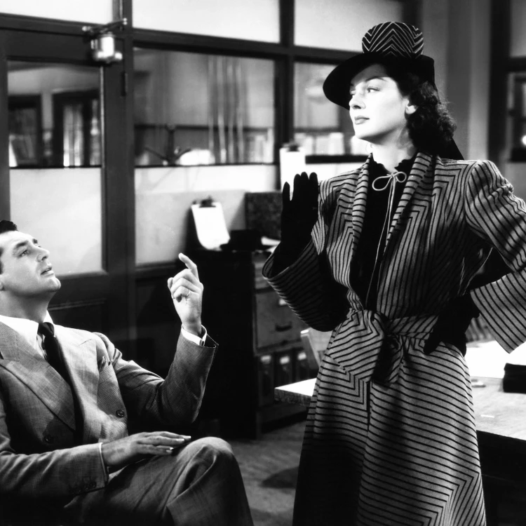 Его девушка пятница слева: Кэри Грант Розалинд Рассел 1940 фотопечать (28x22) | Дом и