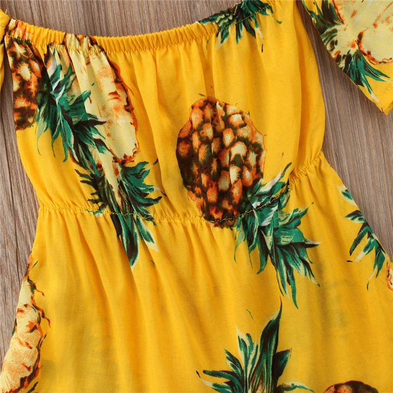 

CANIS 2019 New Newborn Kids Pineapple Clothing Toddler Baby Girl Boy Off Shoulder Romper Jumpsuit Clothes