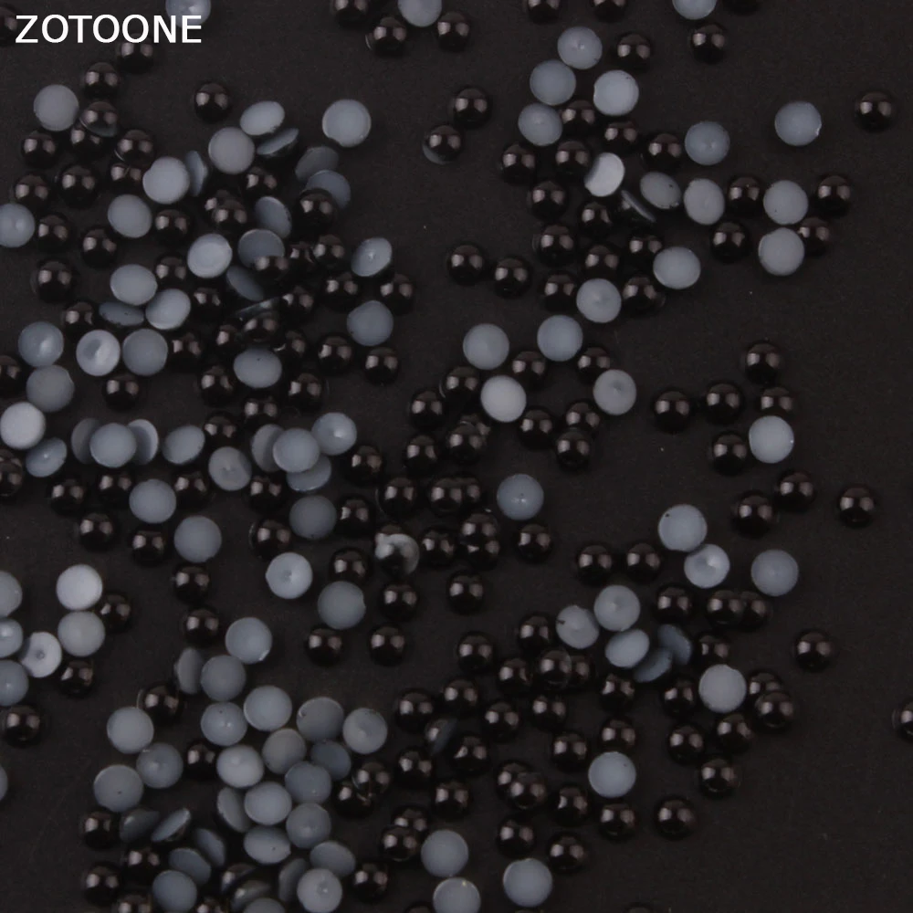 ZOTOONE 1000 ПК черный самостоятельно самоклеящиеся стразы перламутровые плоские с