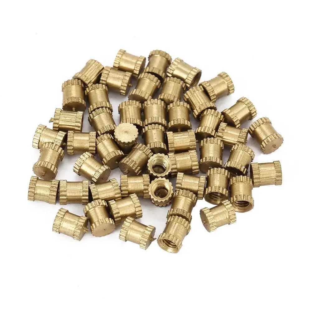 50 pcs M3 B Type Blind Hole Single Pass Inserts Brass Embedded Parts Knurled Nuts | Обустройство дома