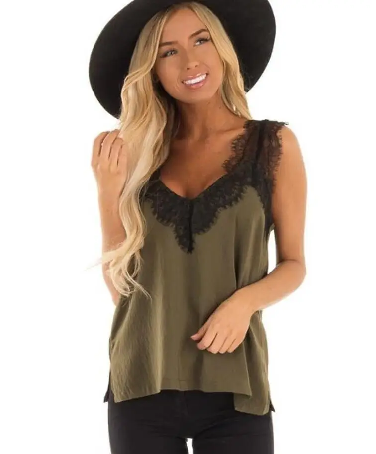 2019 летние сексуальные кружевные атласные топы Camis Feminino Женская эластичная