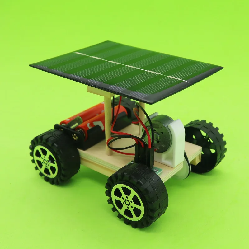 Деревянные Lunar Rover модели студентов Diy наборы научных материалов солнечная