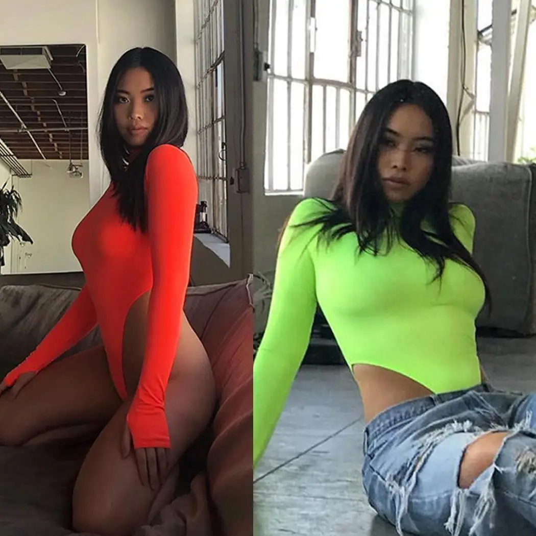 Женский Повседневный однотонный короткий облегающий костюм с длинным рукавом и