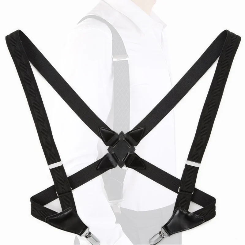 

Retro 2 Clip Elastic Suspenders For Pants Groom Holster Strap Clip Side Clip Men Women Harness Brace Suspender Adult