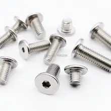 10/50X M2 M2.5 M3 M4 M5 M6 A2 304 Шестигранная розетка из нержавеющей стали ультра тонкая супер низкая короткая плоская вафельная головка шестигранный болт