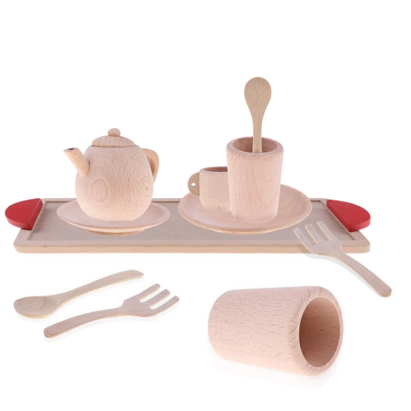 Игрушки для игр на кухне деревянная имитация кухонная посуда Чайный горшок