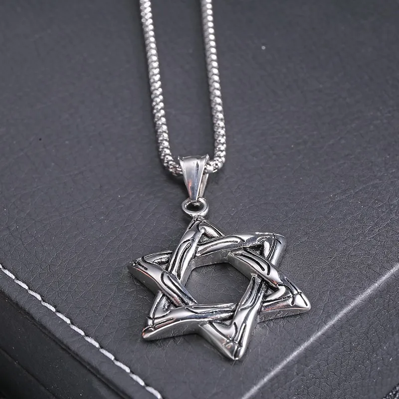 Винтажное ожерелье Звезда Давида Judaica религиозное Ювелирное Украшение щит